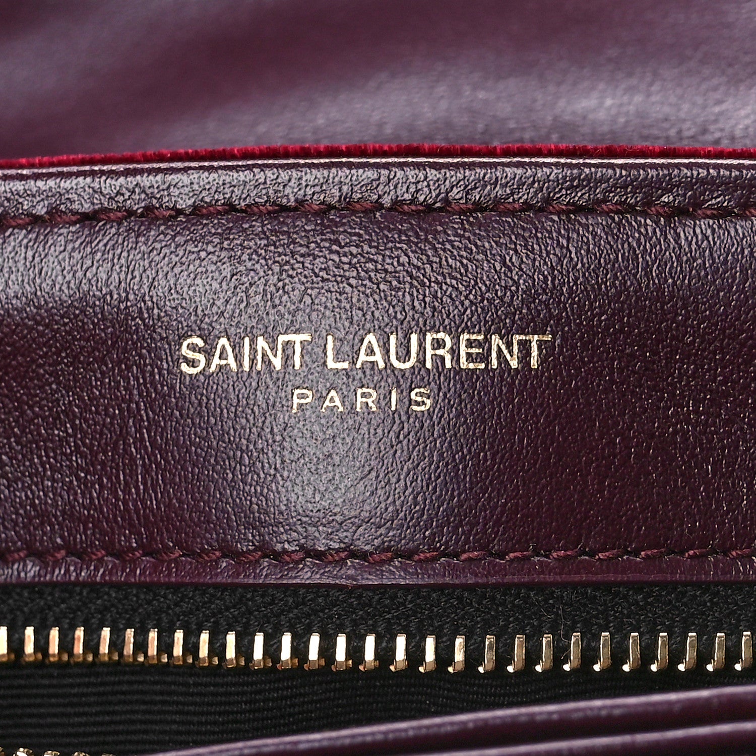 Saint Laurent Velvet Y Quilted Monogram Toy Loulou Crossbody Bag French Burgundy 5 of 9
