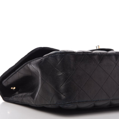 Chanel Lambskin Quilted Jumbo Single Flap Black 6 of 12