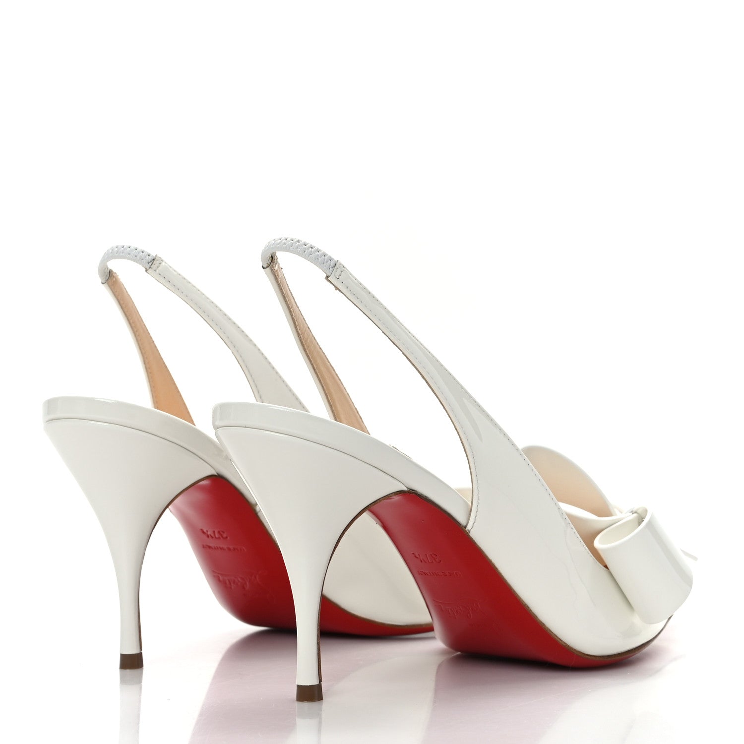 Christian Louboutin Patent Clare Nodo 80 Pumps 37.5 White 4 of 7