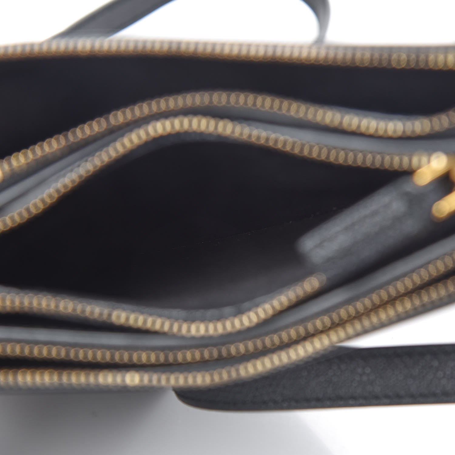 Christian Dior Grained Calfskin Saddle Pouch With Strap Black 6 of 12