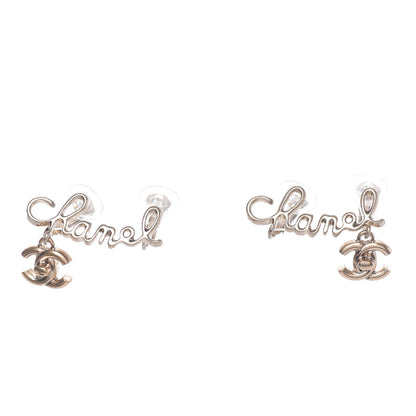 Chanel Metal CC Turnlock Climber Clip On Earrings Gold 1 of 4