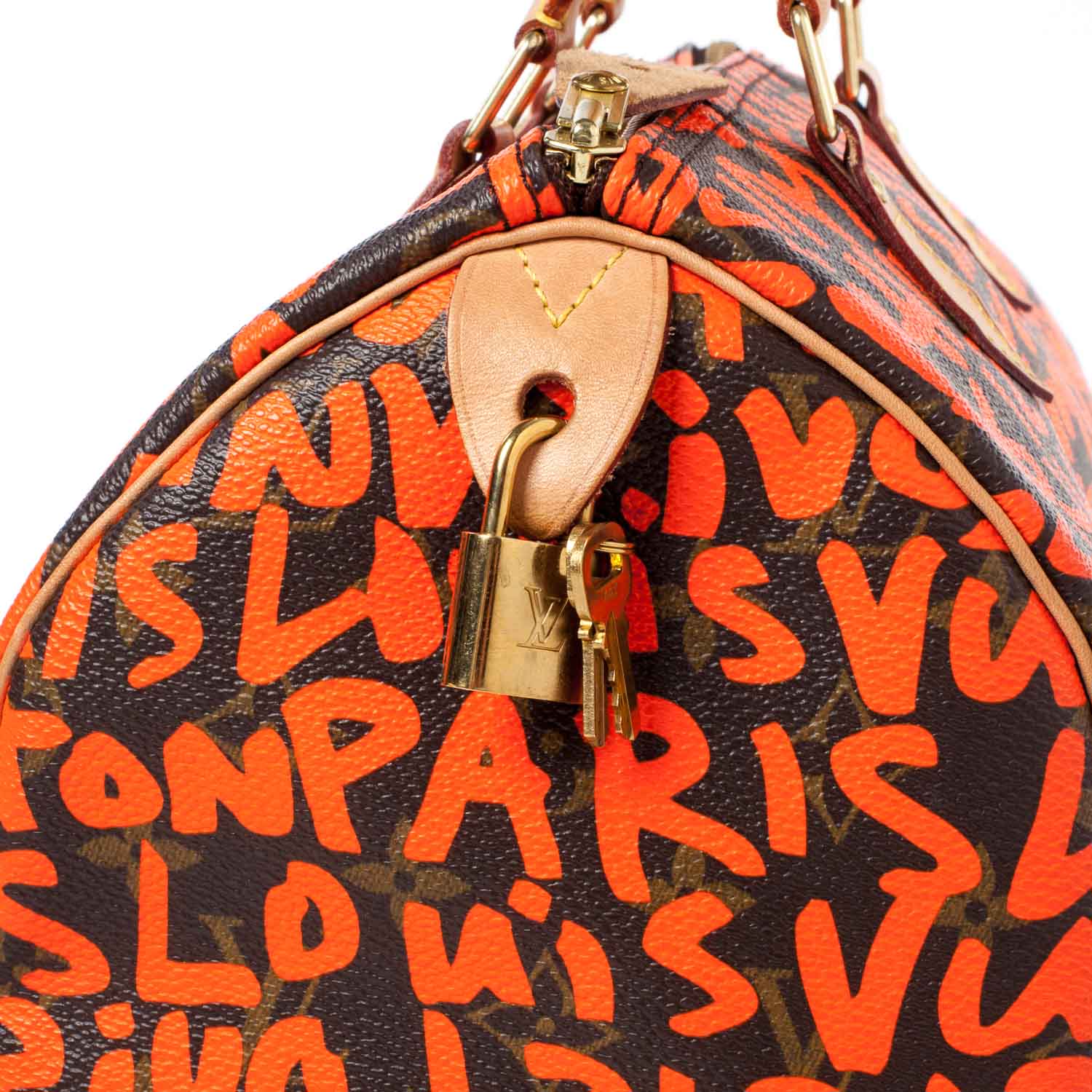 Louis Vuitton Monogram Graffiti Speedy 30 Orange 6 of 10