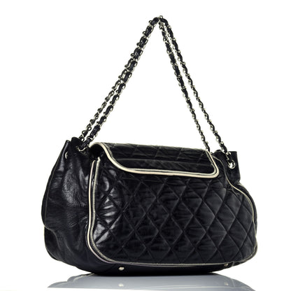 Chanel Lambskin Quilted East West Accordion Flap Black 3 of 10