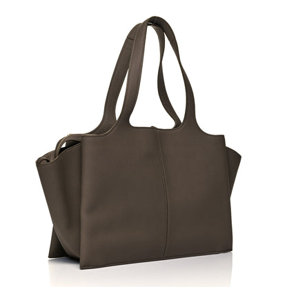Celine Baby Grained Calfskin Medium Tri-Fold Bag Taupe 2 of 9