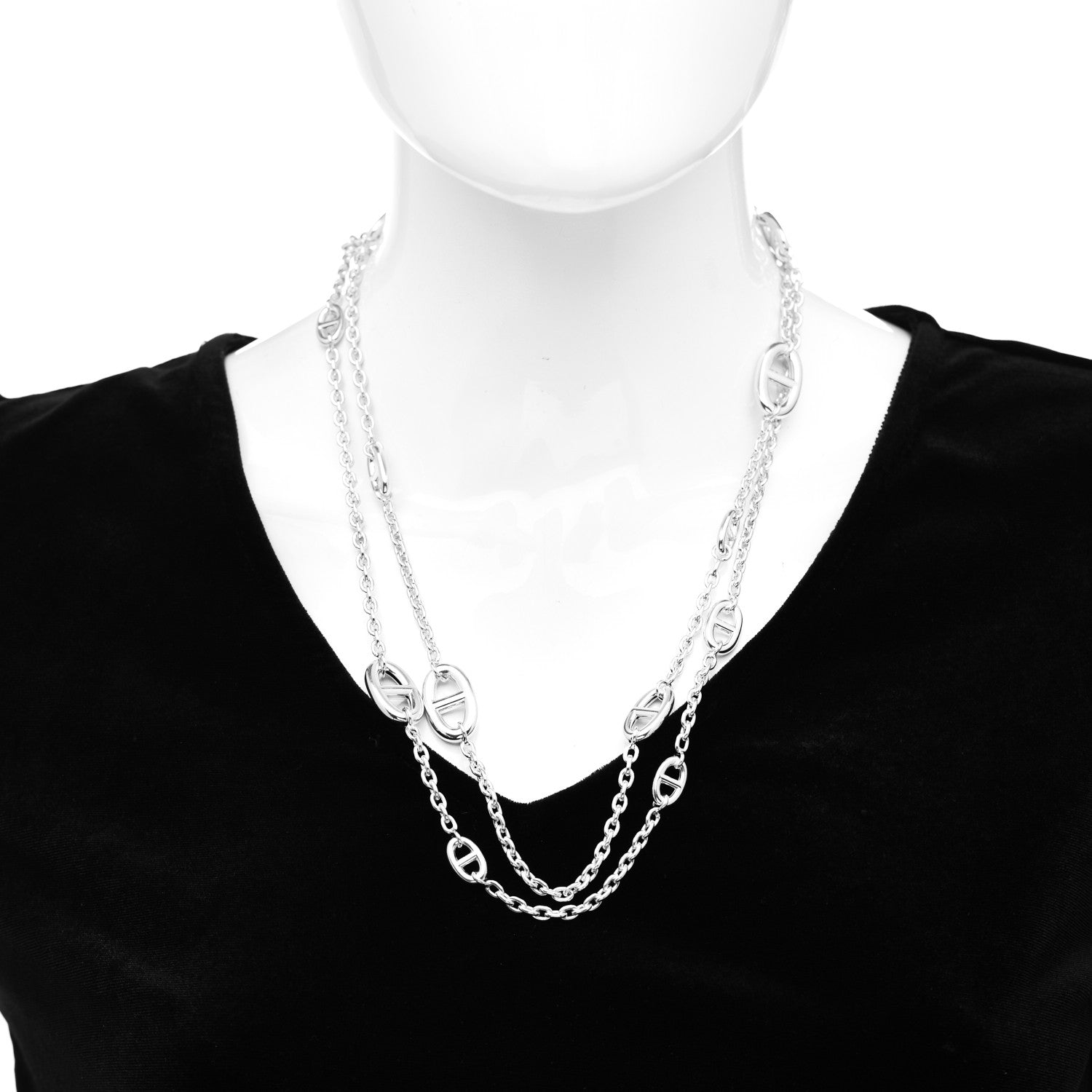 Hermes Sterling Silver Farandole Necklace 120 2 of 4