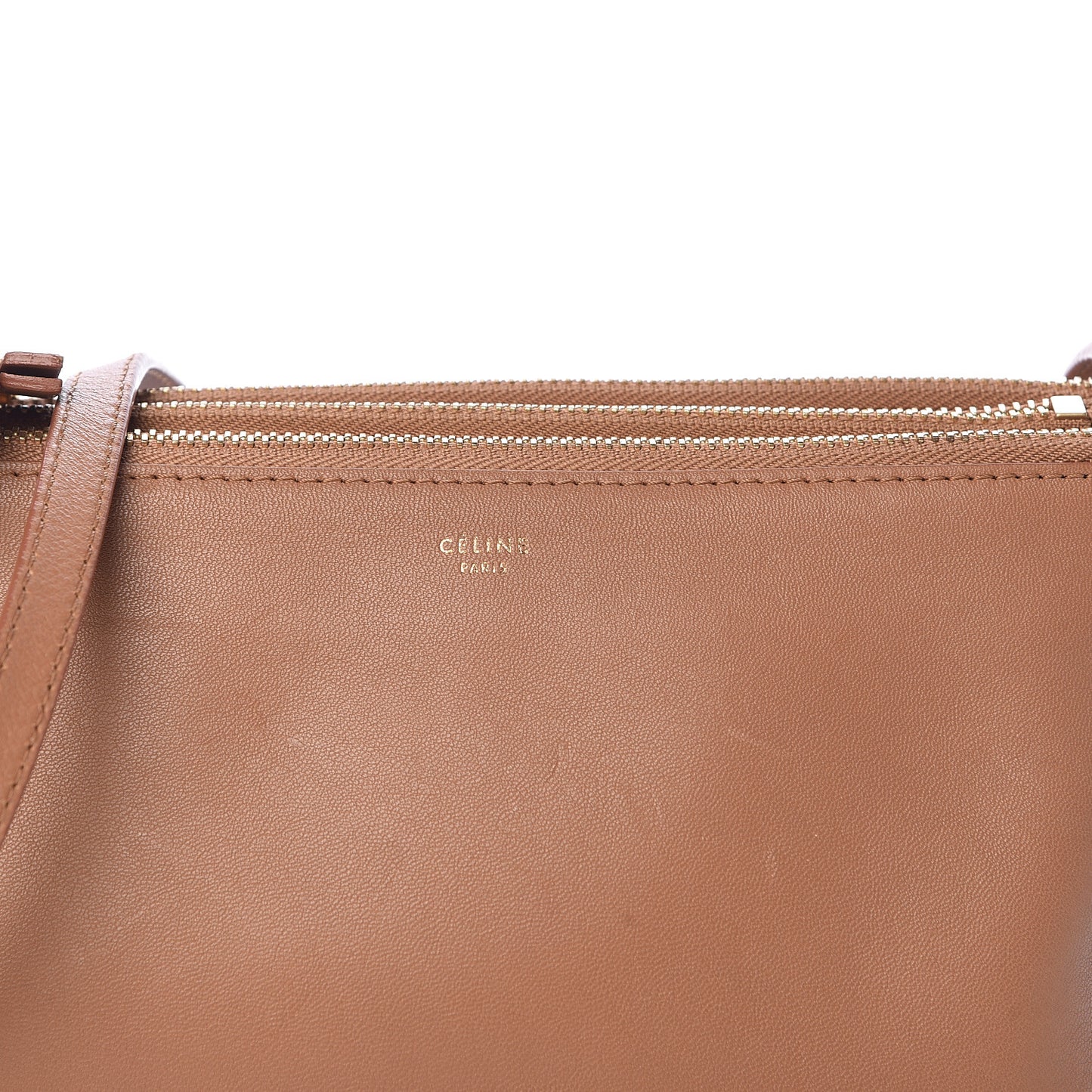 Lambskin Small Trio Crossbody Bag Tan