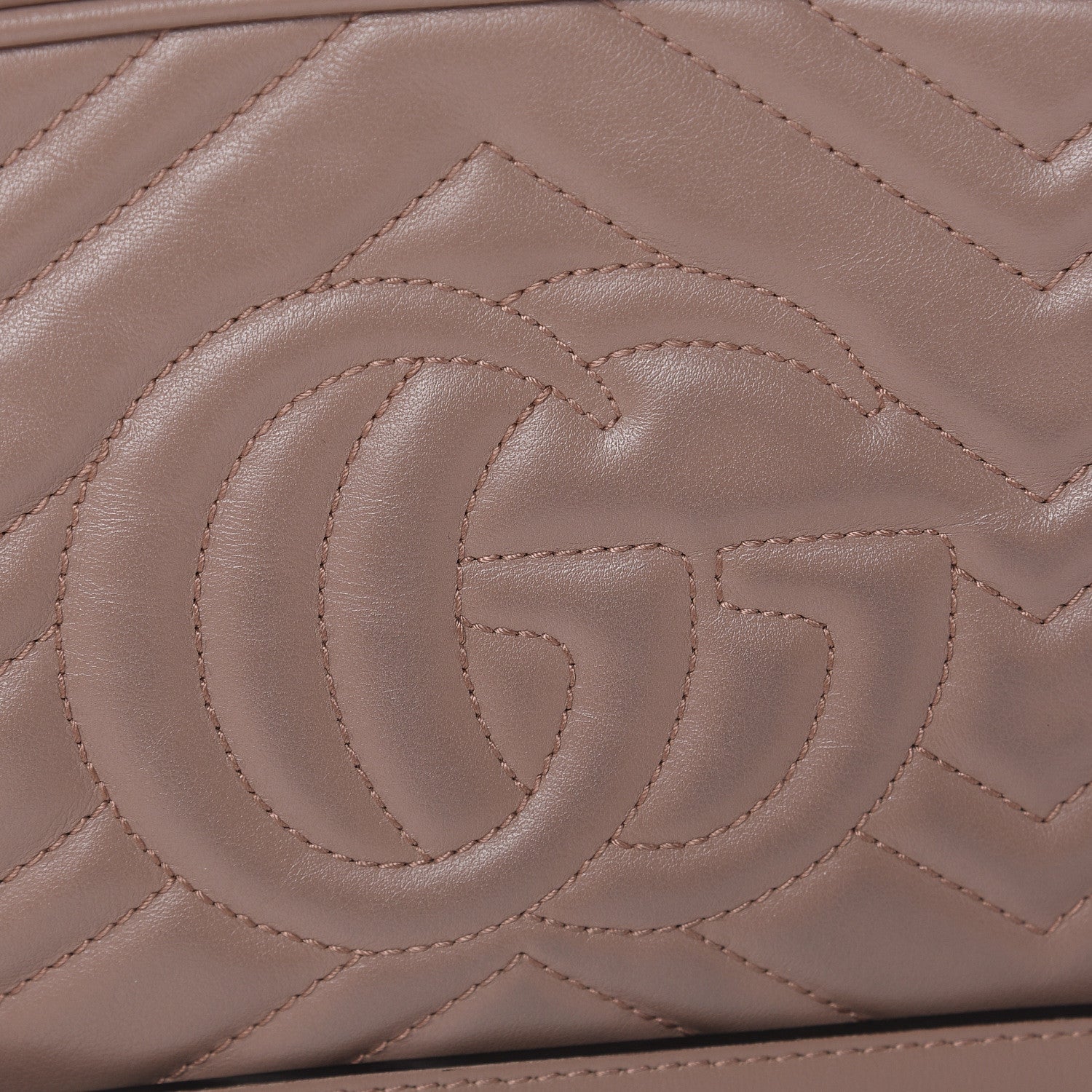 Gucci Calfskin Matelasse Small GG Marmont Chain Shoulder Bag Porcelain Rose 10 of 13