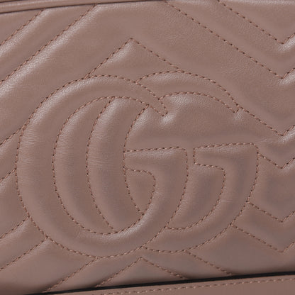 Gucci Calfskin Matelasse Small GG Marmont Chain Shoulder Bag Porcelain Rose 10 of 13