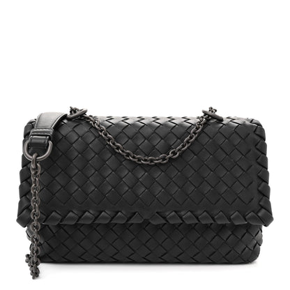 Bottega Veneta Nappa Intrecciato Baby Olimpia Shoulder Bag Black 1 of 10