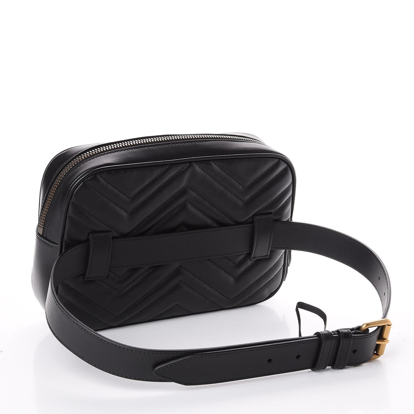 Calfskin Matelasse Mens GG Marmont Belt Bag 80 32 Black