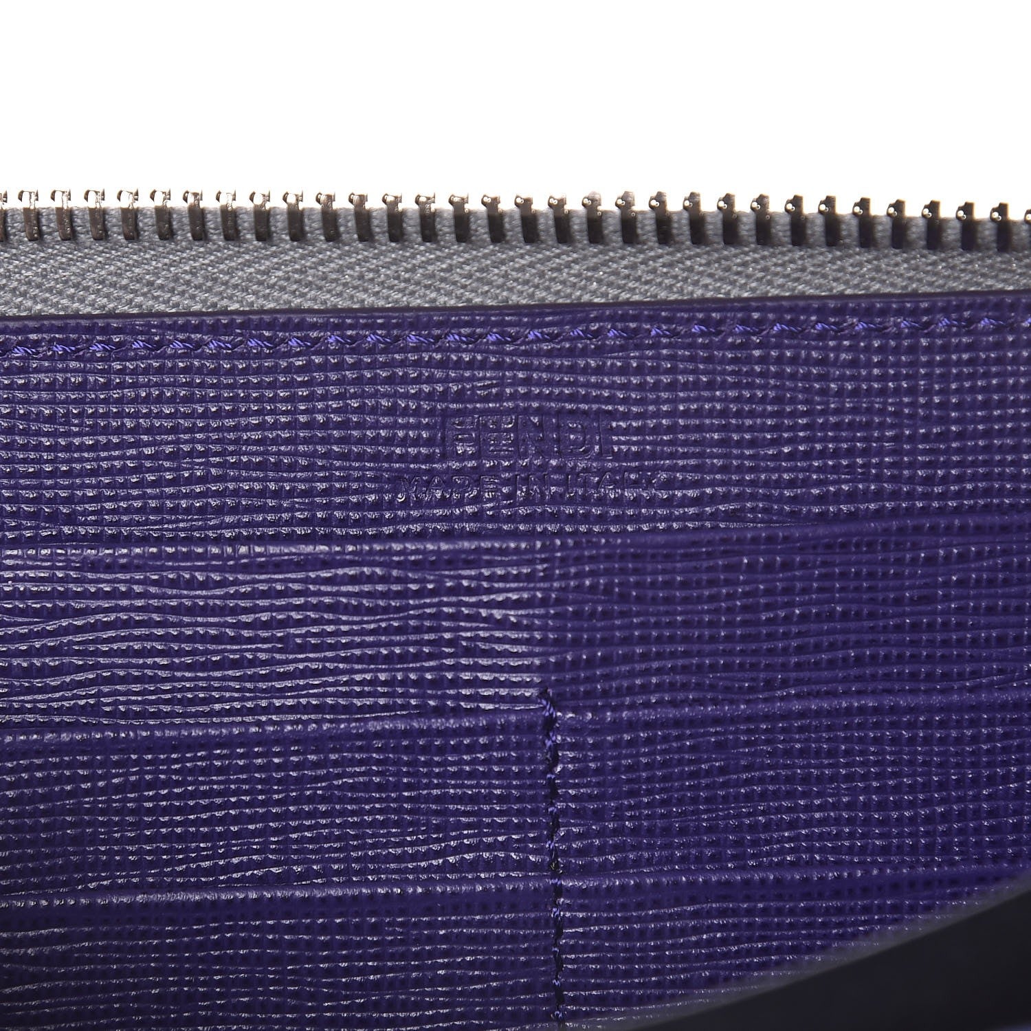 Fendi Vitello Elite Studded Hypnoteyes Zip Around Wallet Polvere Multicolor 6 of 8