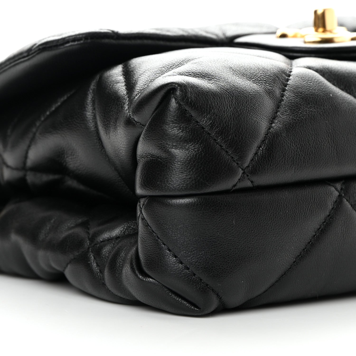 Chanel Lambskin Quilted Small Chain Top Handle Flap Black 9 of 11