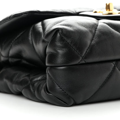 Chanel Lambskin Quilted Small Chain Top Handle Flap Black 9 of 11