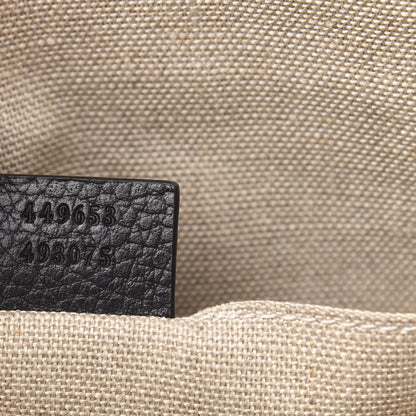 Gucci Pebbled Calfskin Large Bamboo Clutch Black 9 of 10