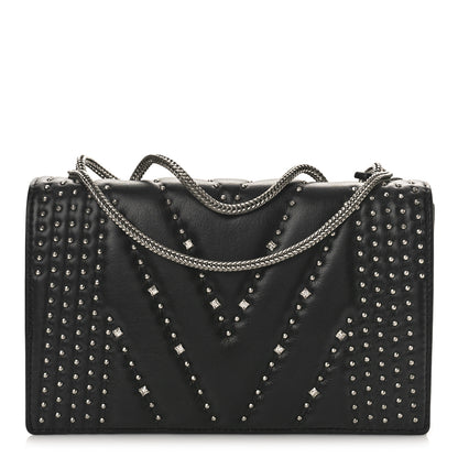 MCM Lambskin Diamond Disco Mini Flap Crossbody Bag Black 1 of 8