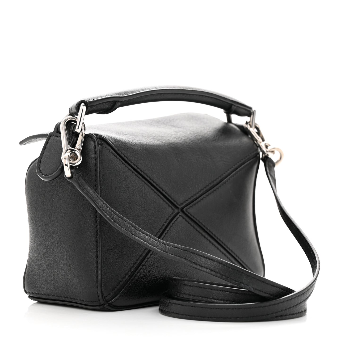Calfskin Mini Puzzle Bag Black