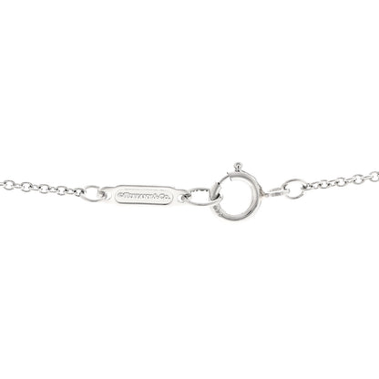 Tiffany Platinum Diamond Fleur de Lis Key Bar Pendant Necklace 4 of 4