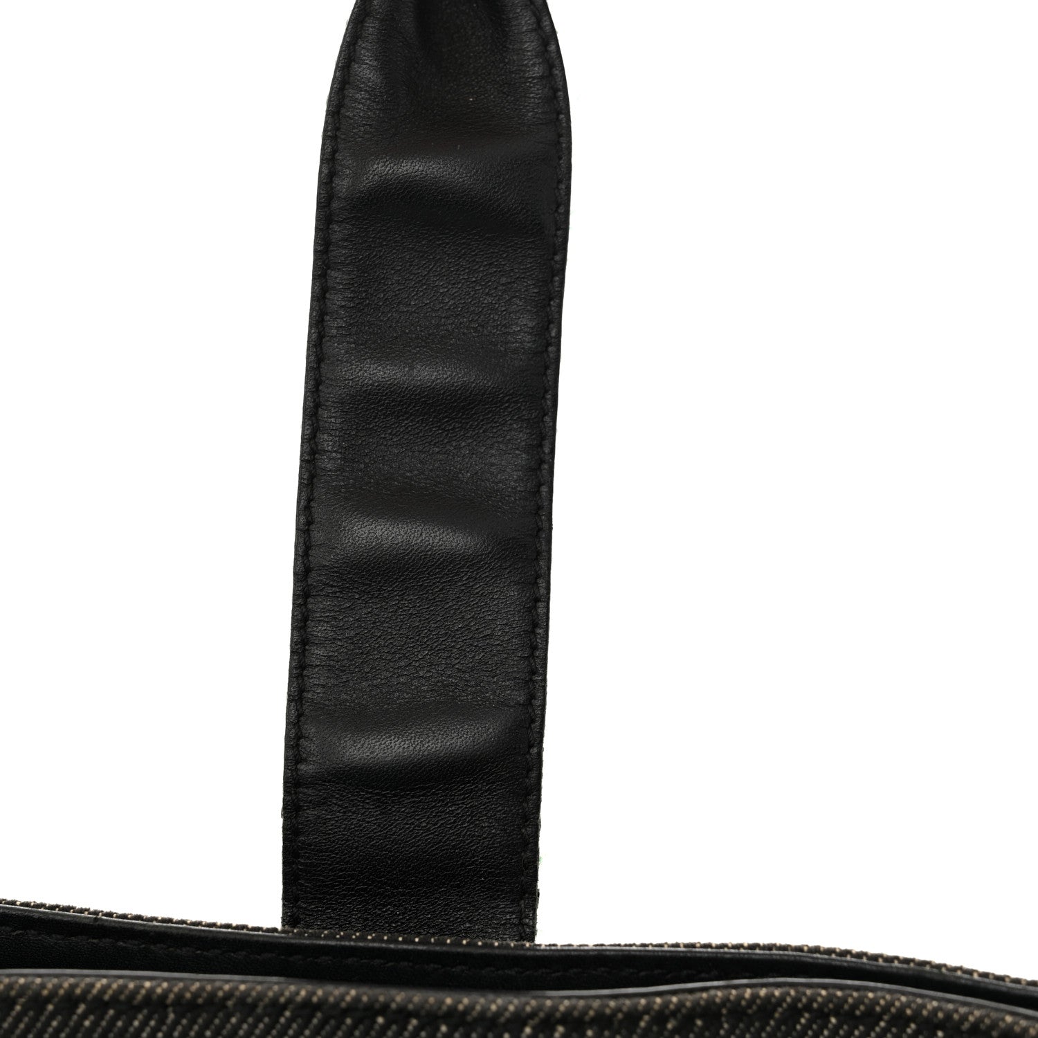 Gucci Denim Calfskin Web Tote Black 12 of 13