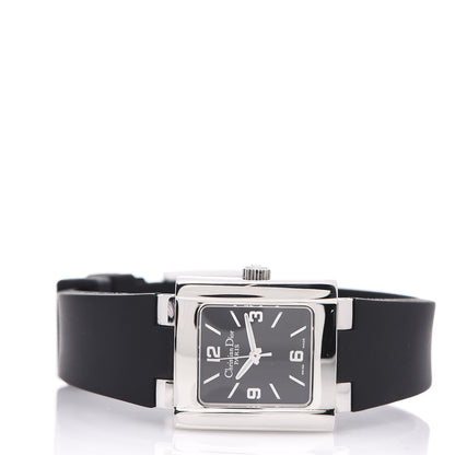 Christian Dior Stainless Steel Rubber 24mm Riva Quartz Watch Black 2 of 4