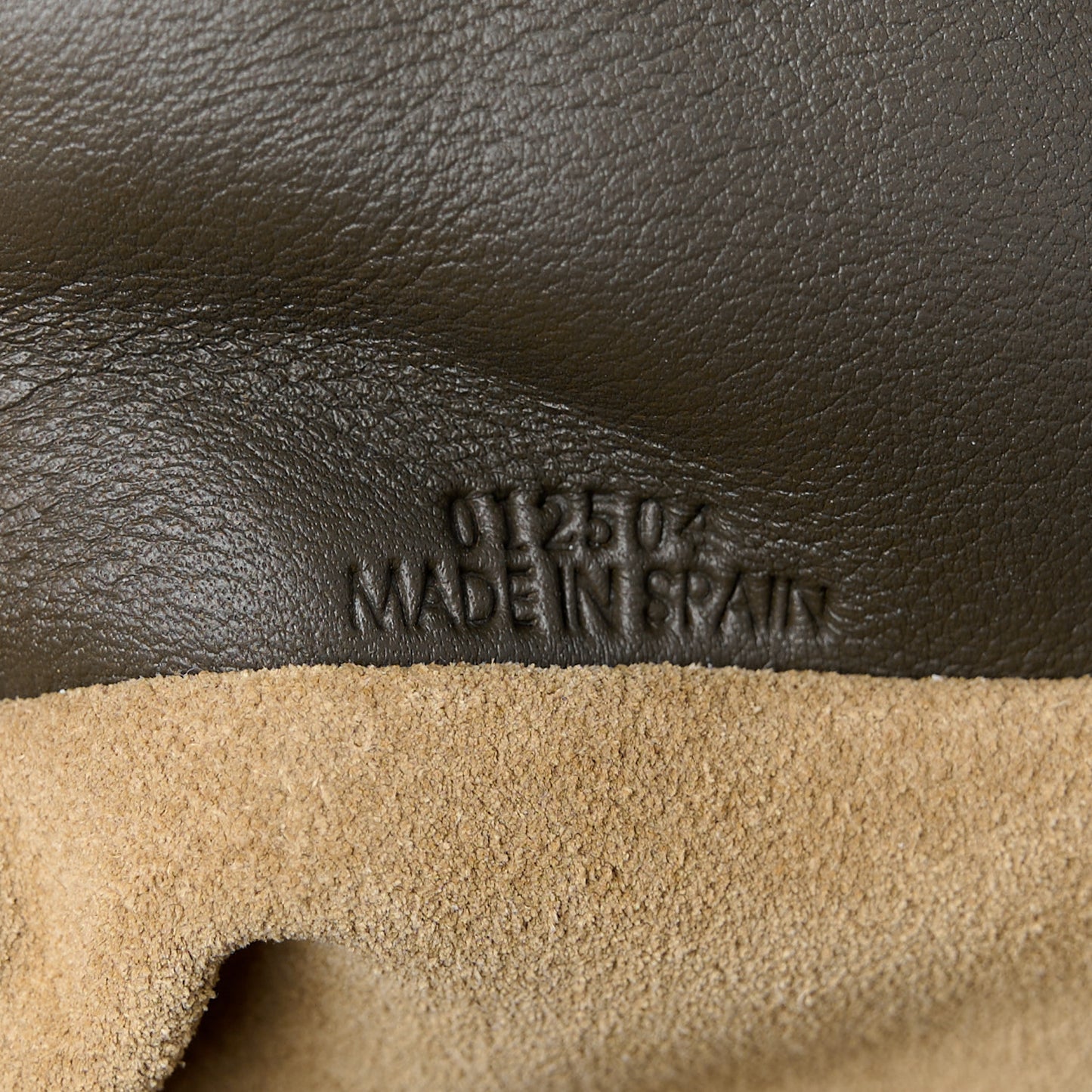 Calfskin Mini Flamenco Knot Clutch Vintage Khaki