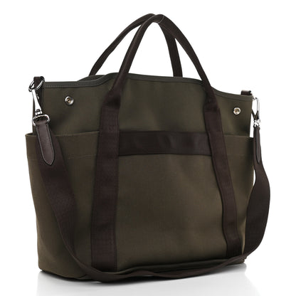 Hermes Toile Sac De Pansage Groom Kaki Feu 4 of 14