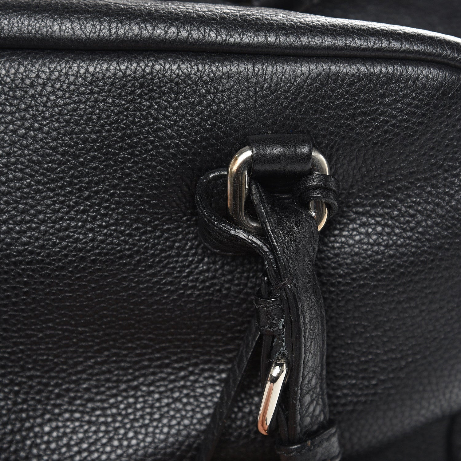 Prada Vitello Daino Embossed Logo Bowler Black 15 of 15
