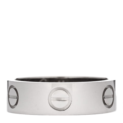 Cartier 18K White Gold 5.5mm LOVE Ring 51 5.75 1 of 4