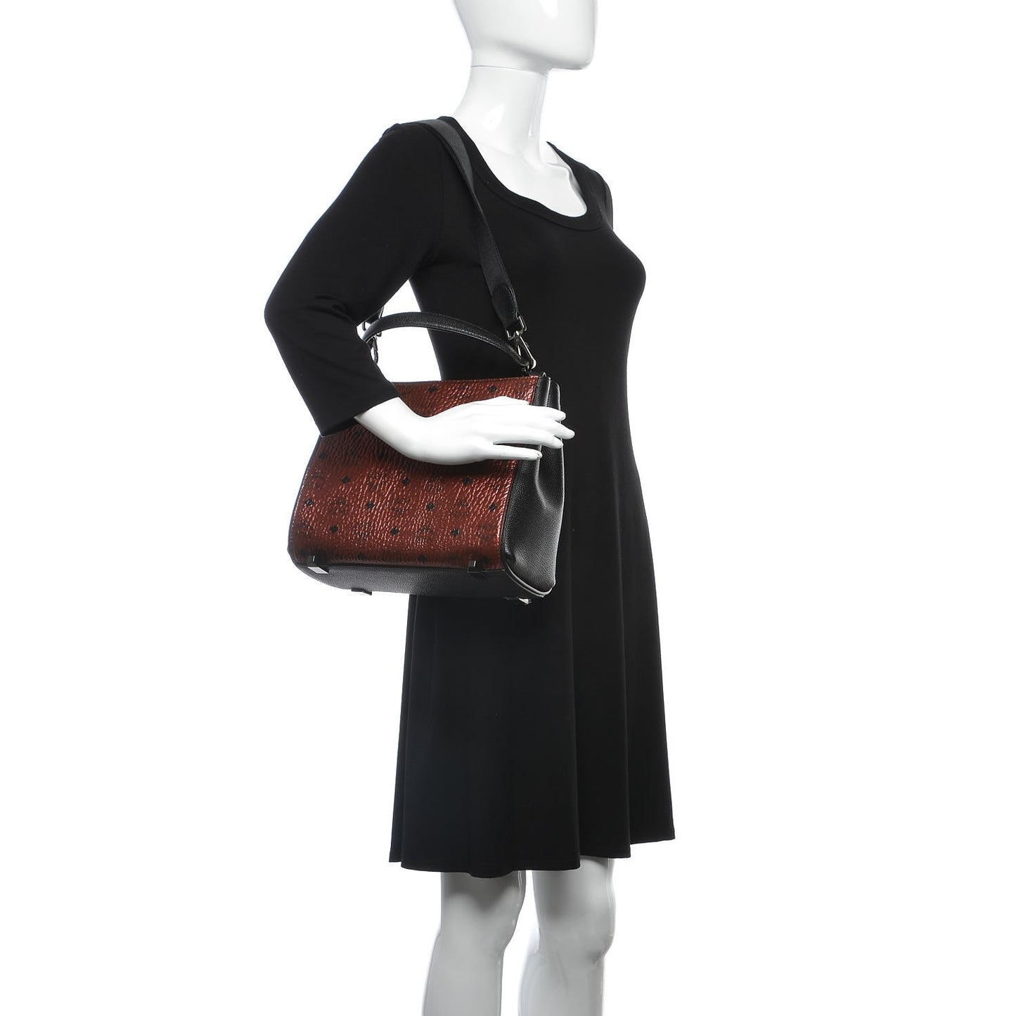 Metallic Visetos Small Corina Shoulder Bag Scooter Red
