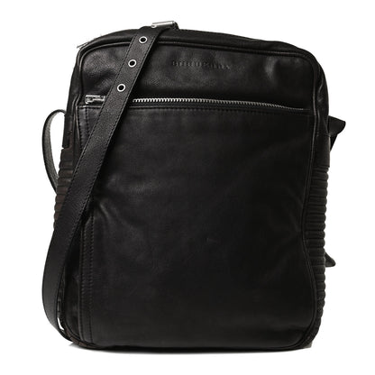 Burberry Grained Calfskin Crossbody Bag Black Brown 1 of 10