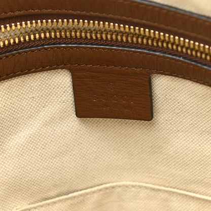 Gucci GG Supreme Monogram Azalea Calfskin Horsebit 1955 Duffle Bag Beige Ebony Brown Sugar 4 of 17