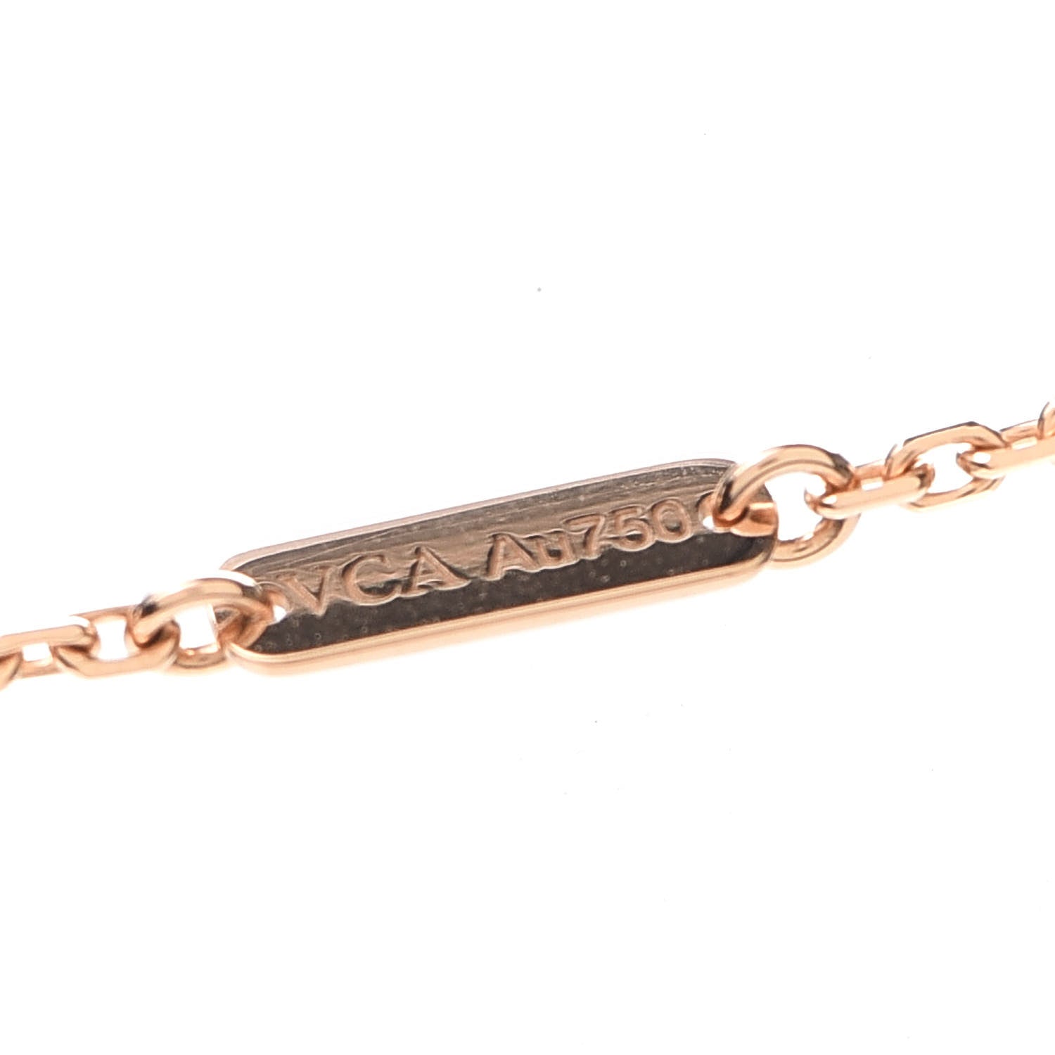 Van Cleef & Arpels 18K Rose Gold Diamond Pink Sapphire Small Frivole Pendant Necklace 5 of 8