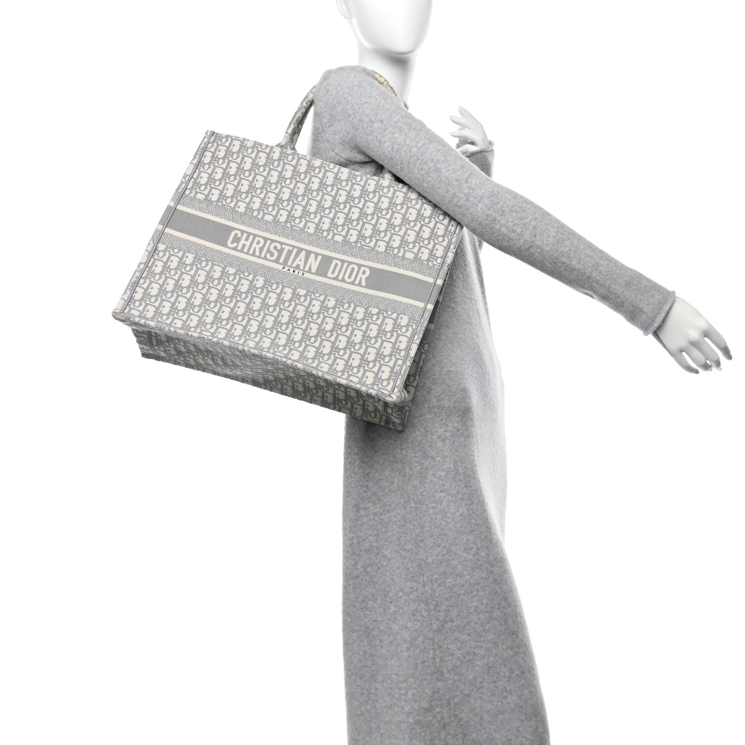 Christian Dior Oblique Large Book Tote Grey 2 of 12