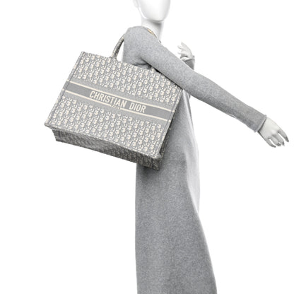 Christian Dior Oblique Large Book Tote Grey 2 of 12