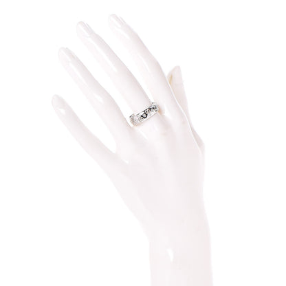 Gucci 18K White Gold Diamond 6mm Icon Band Ring 60 9 2 of 7