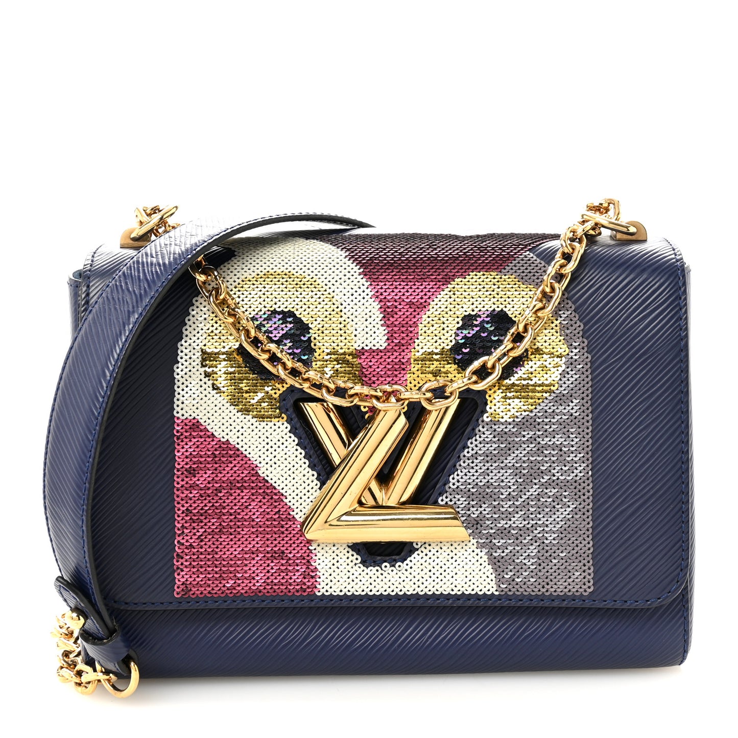 Epi Sequins Twist Shoulder Bag MM