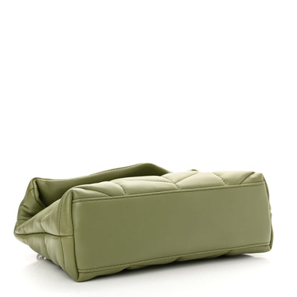 Saint Laurent Lambskin Quilted Toy Loulou Puffer Monogram Chain Satchel Light Pistache 4 of 12