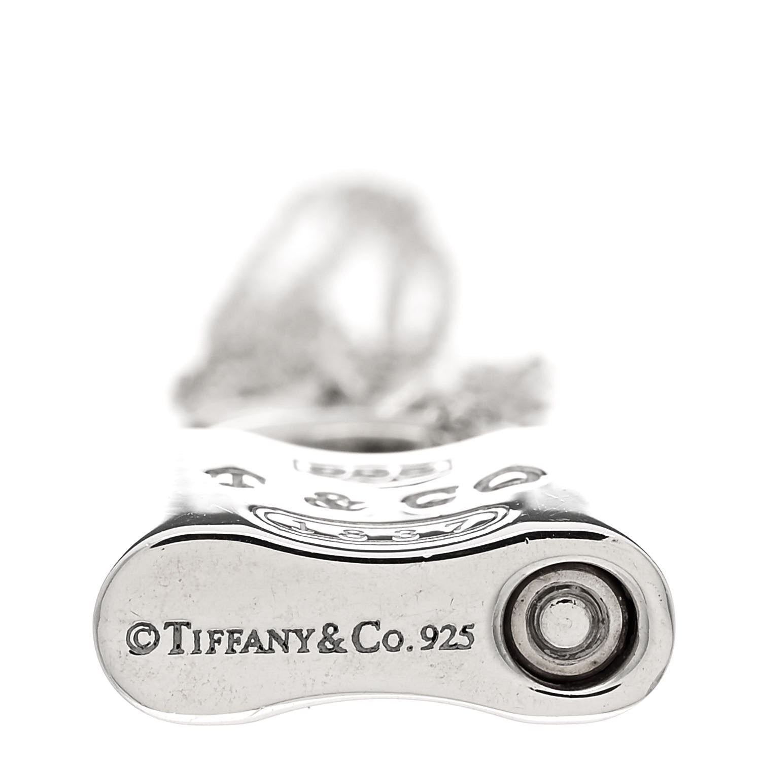 Tiffany Sterling Silver 1837 Lock Charm Pendant Necklace 6 of 6