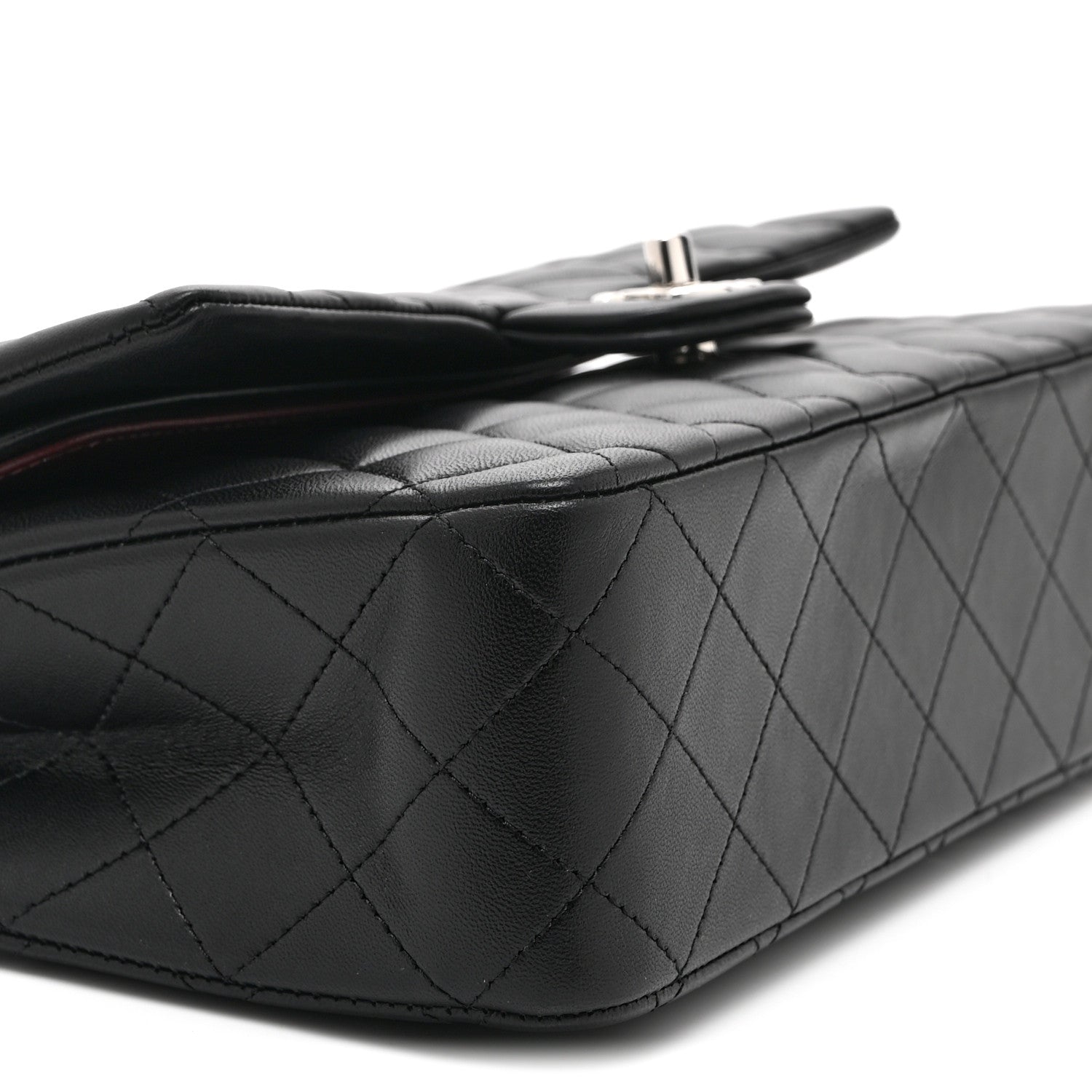 Chanel Lambskin Quilted Medium Double Flap Black 9 of 11