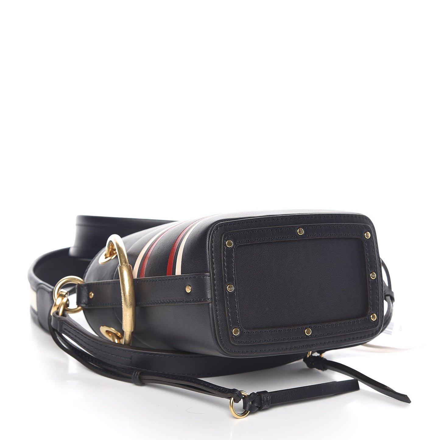 Smooth Calfskin Logo Mini Roy Bucket Bag Full Blue