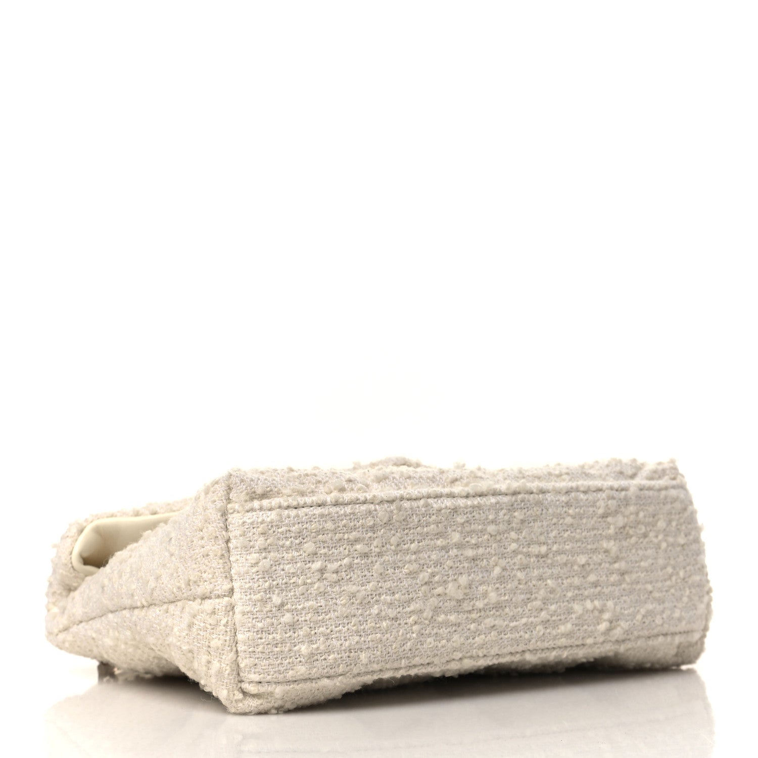 Saint Laurent Boucle Tweed Quilted Toy Loulou Puffer Monogram Chain Satchel Craie 3 of 6