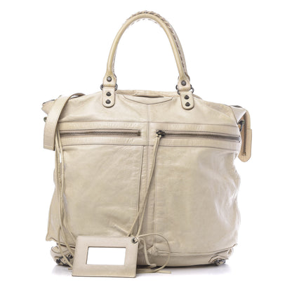 Balenciaga Agneau Classic Hardware Square Tote Ivory 1 of 12