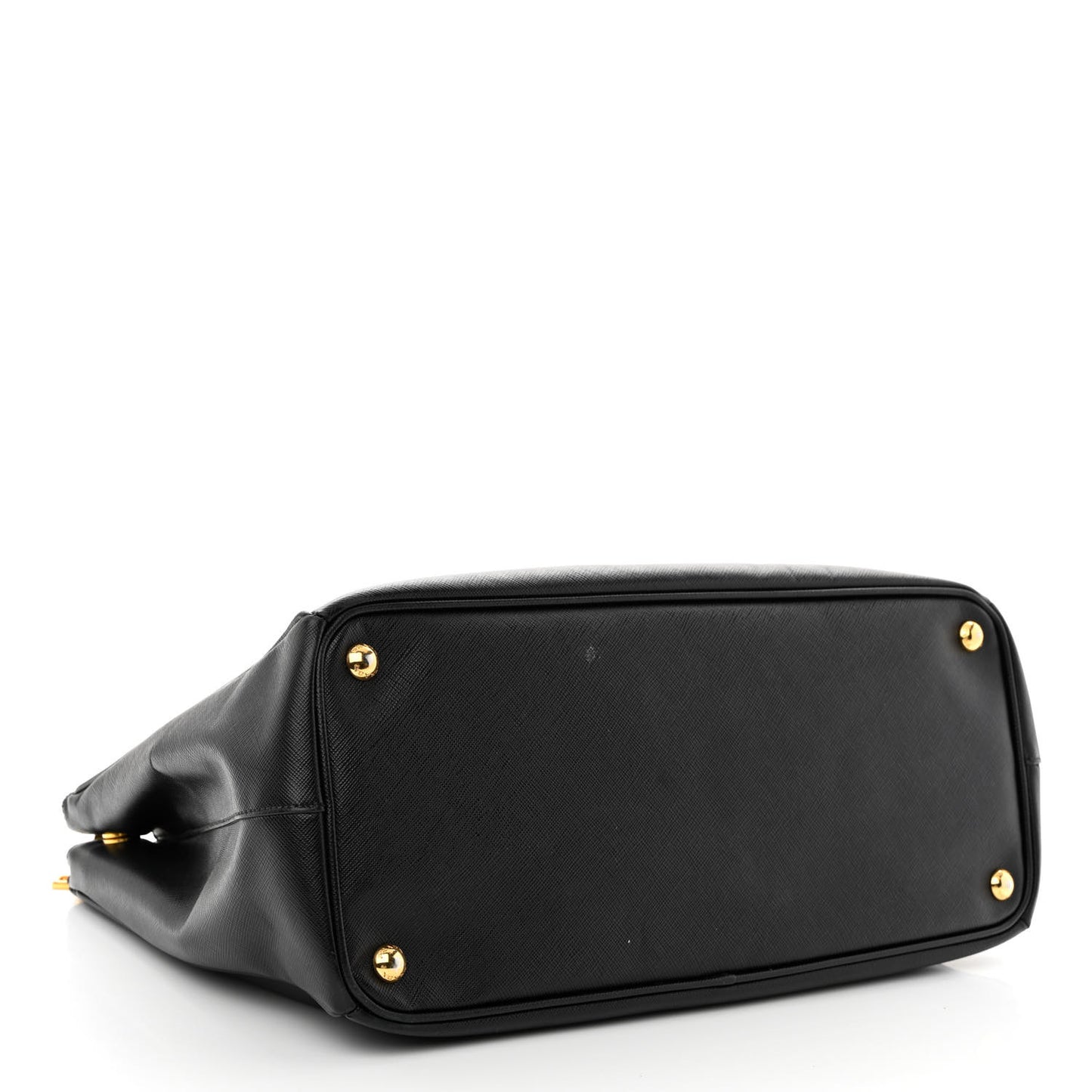 Saffiano Medium Galleria Double Zip Tote Black
