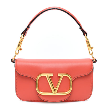 Valentino Garavani Calfskin Vlogo Small Loco Shoulder Bag Amber 1 of 9