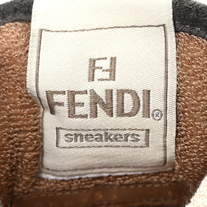 Fendi Suede Vitello Womens Fendi Match Low Top Sneakers 38 Grigio Corda Fendi White White Ice 9 of 10