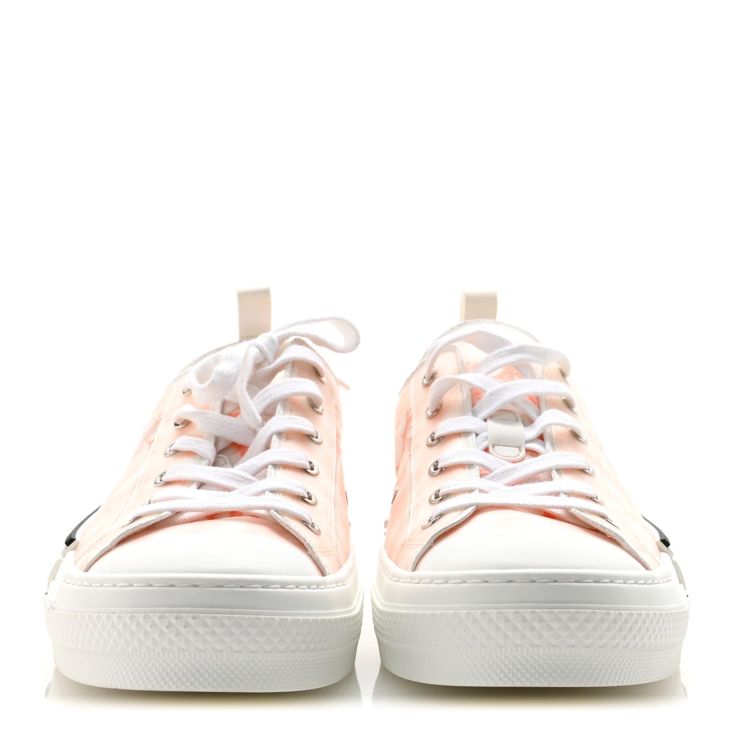 Technical Canvas Oblique Mens B23 Low Top Sneakers 44 White Orange