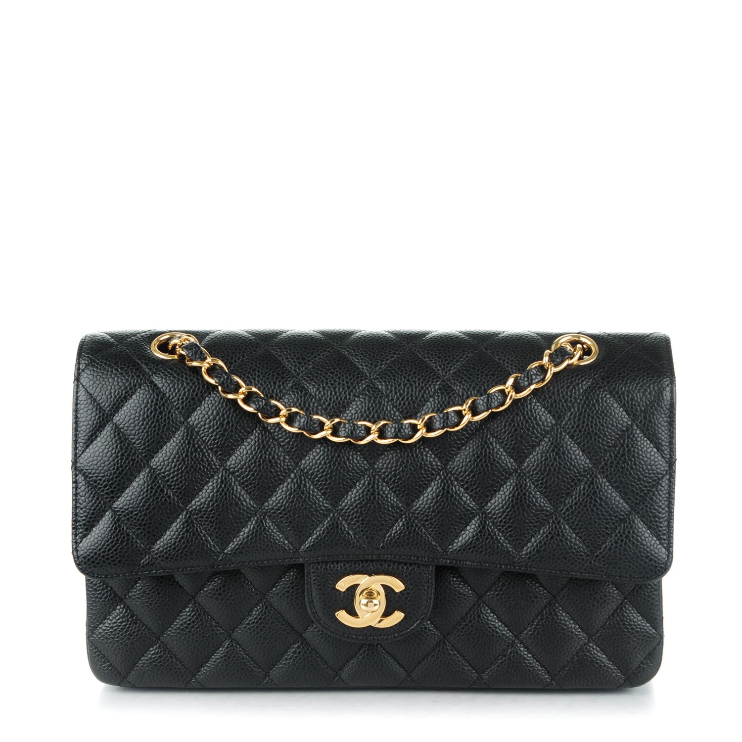 Chanel Caviar Quilted Medium Double Flap Black 1 of 8
