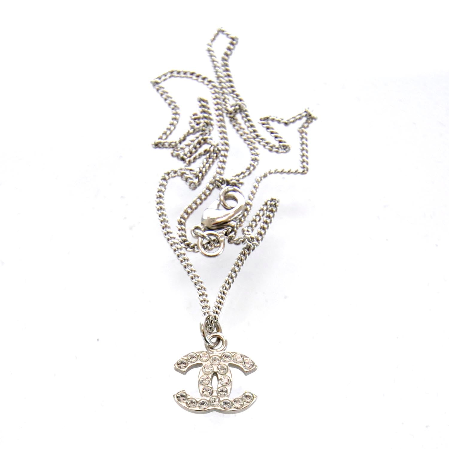 Chanel Swarovski Crystal CC Necklace 1 of 5