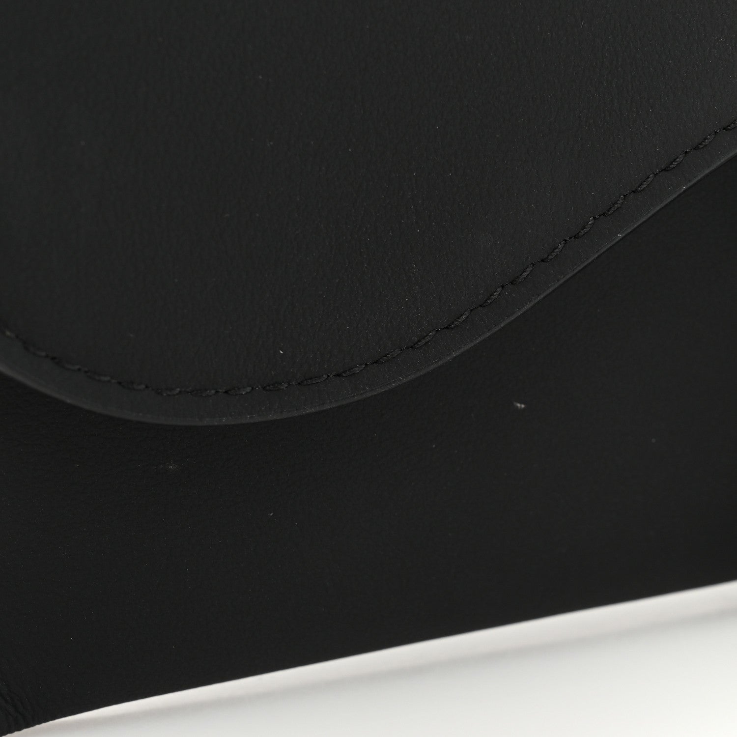 Christian Dior Ultra Matte Calfskin Saddle Chain Wallet Pouch Black 13 of 13