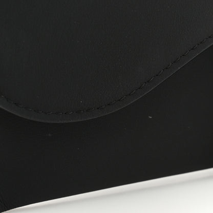 Christian Dior Ultra Matte Calfskin Saddle Chain Wallet Pouch Black 13 of 13
