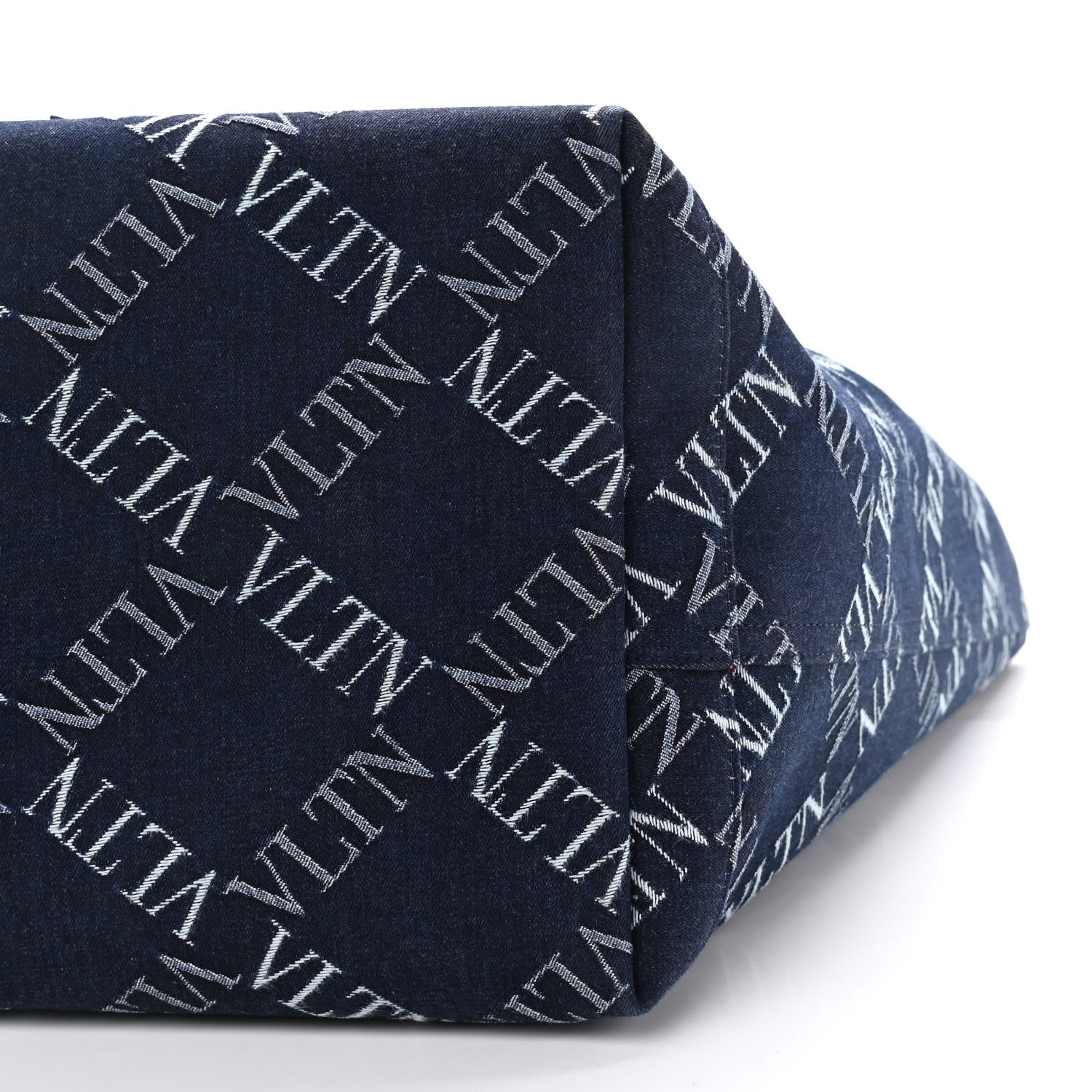 Valentino Garavani Denim Vring Logo Tote Blue 9 of 9